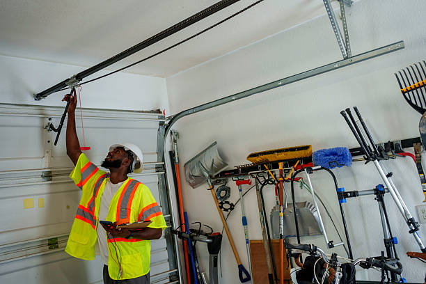 Professional Garage Door Panel Replacement technician working in Medina, MN